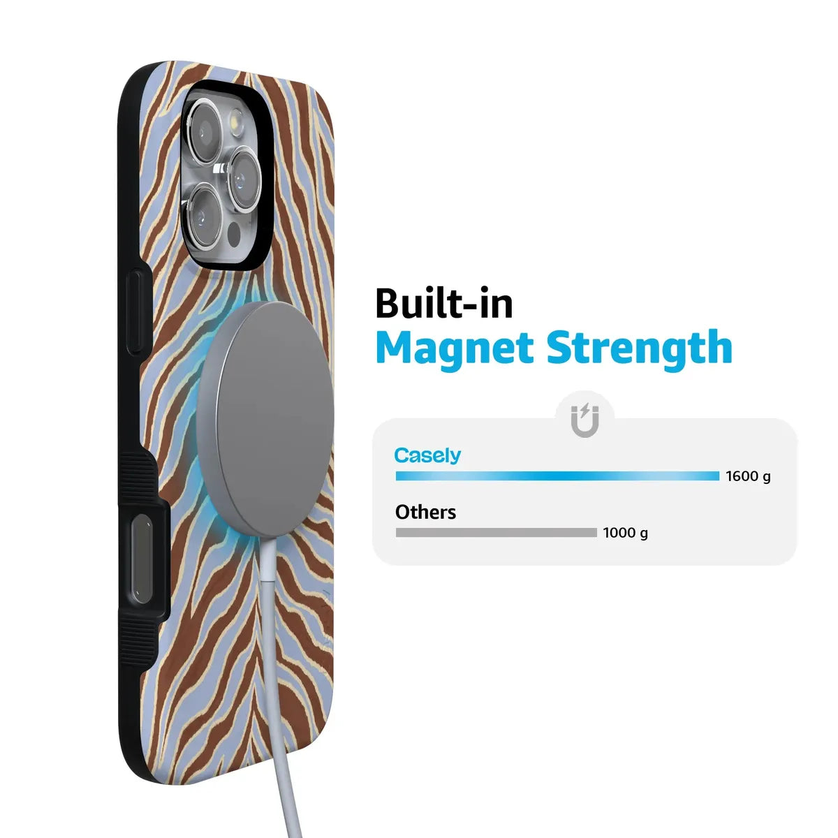 Untamed | Brown & Blue Zebra Case