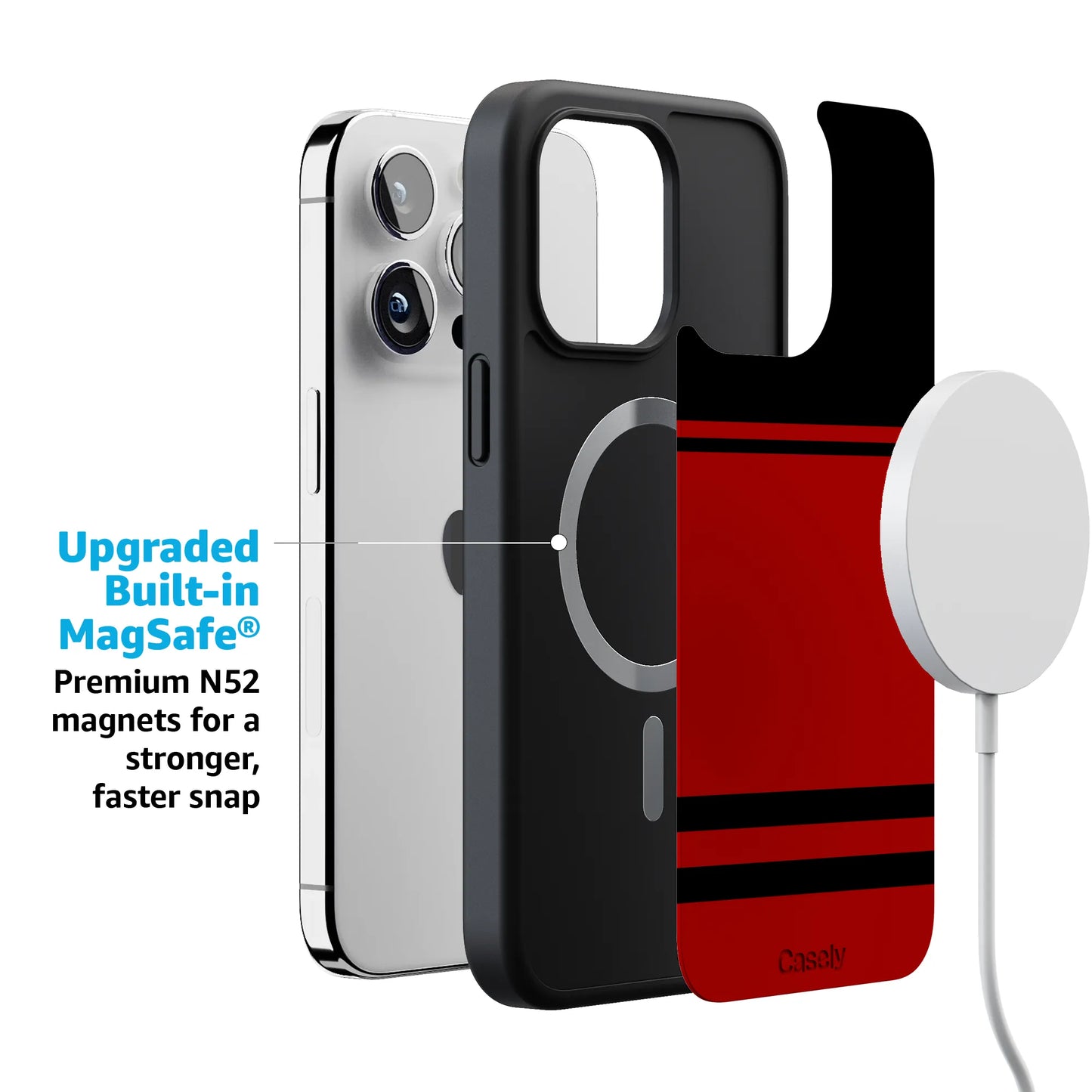 Storm Warning | Black & Red Stripes Case