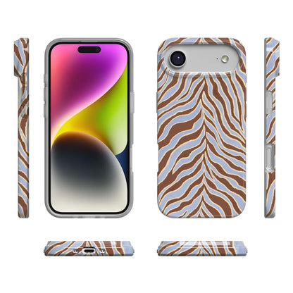 Untamed | Brown & Blue Zebra Case