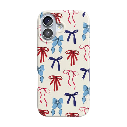 American Girlie | Red White & Blue Bows Case - iPhone 16