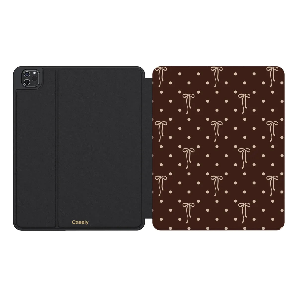 Teddy Bows | Brown Polka Dot iPad Case