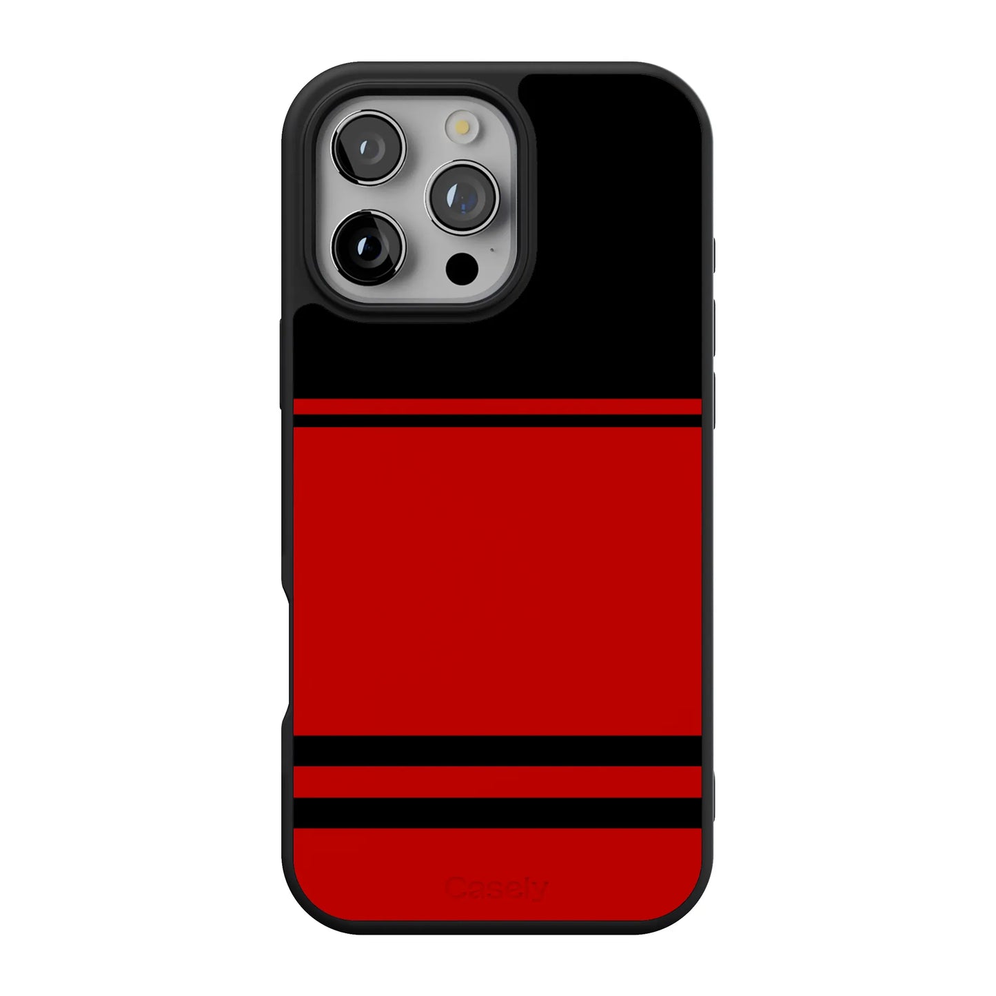 Go Canes | Black & Red Striped Case - iPhone 16 Pro