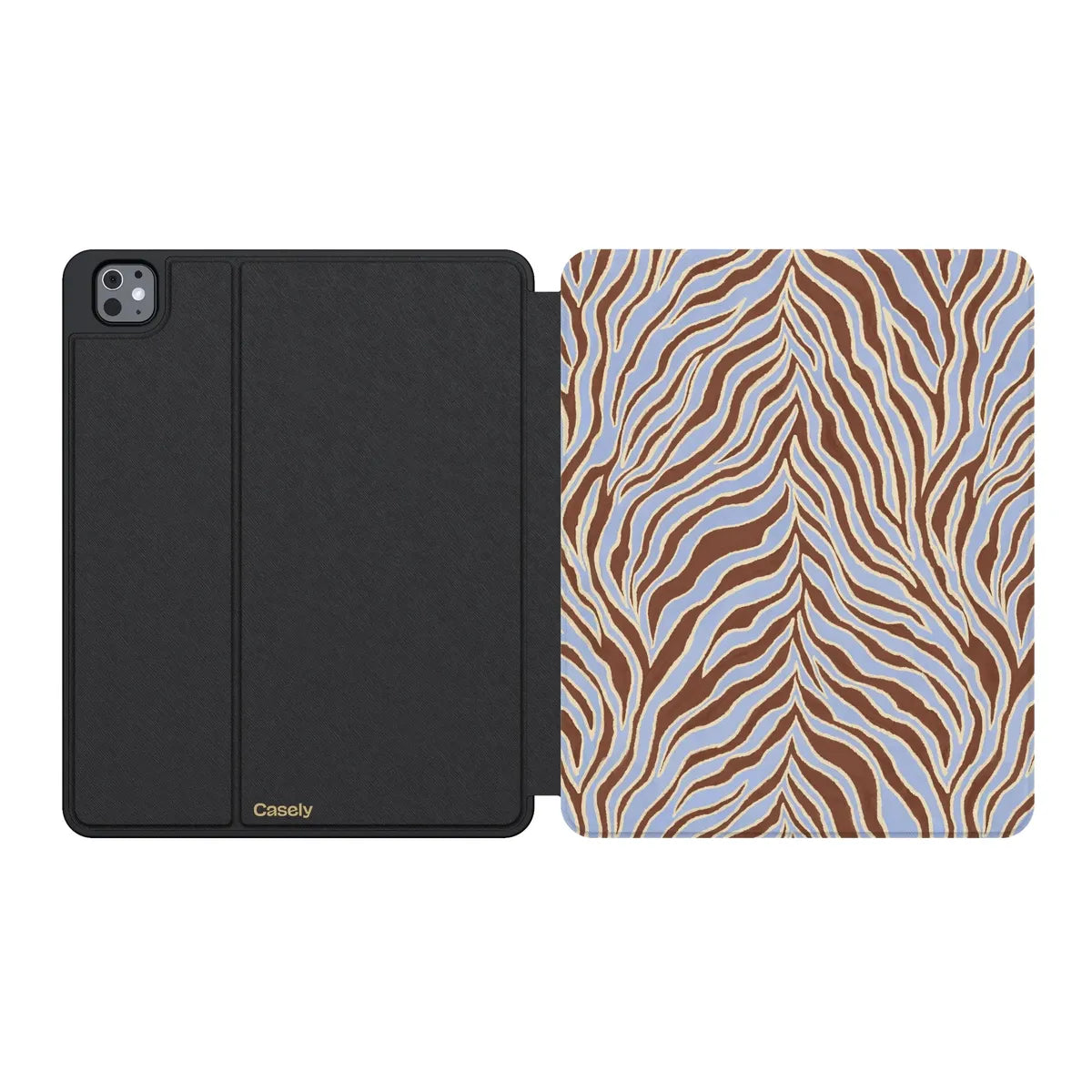Untamed | Brown & Blue Zebra iPad Case