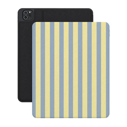 Coastline Stripes | Blue & Yellow iPad Case
