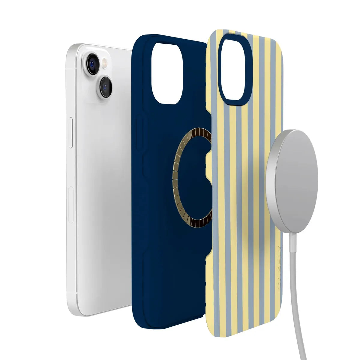 Coastline Stripes | Blue & Yellow Case