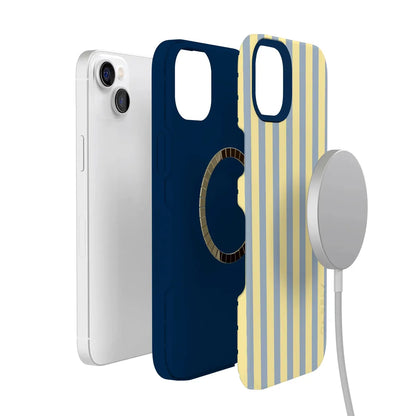 Coastline Stripes | Blue & Yellow Case