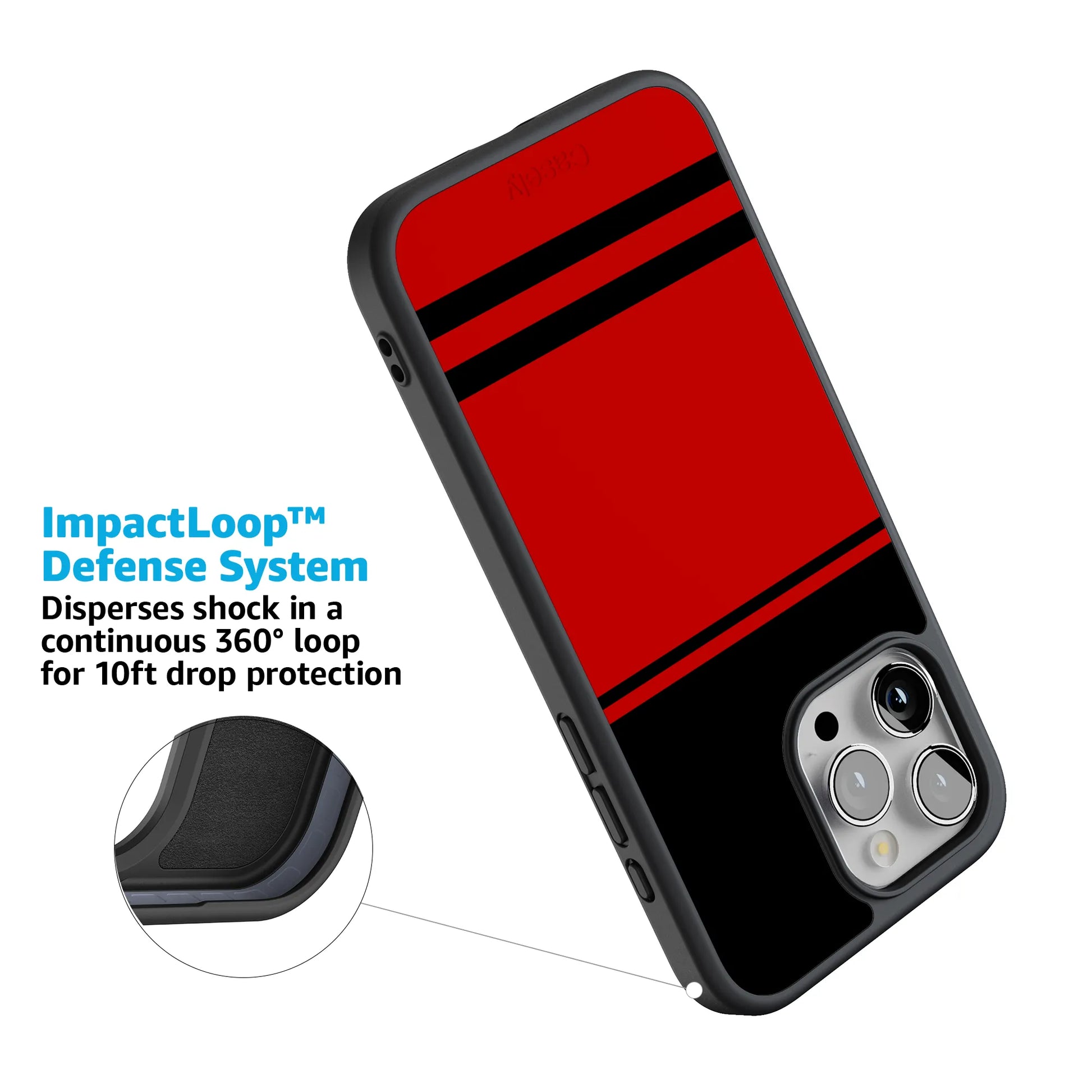 Storm Warning | Black & Red Stripes Case