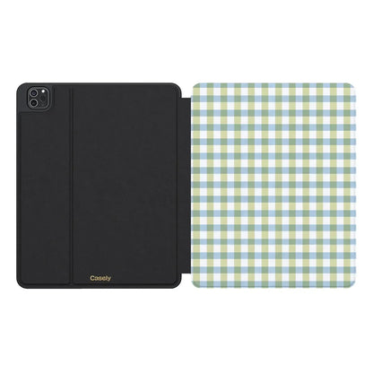Pastel Picnic | Blue & Green Gingham iPad Case