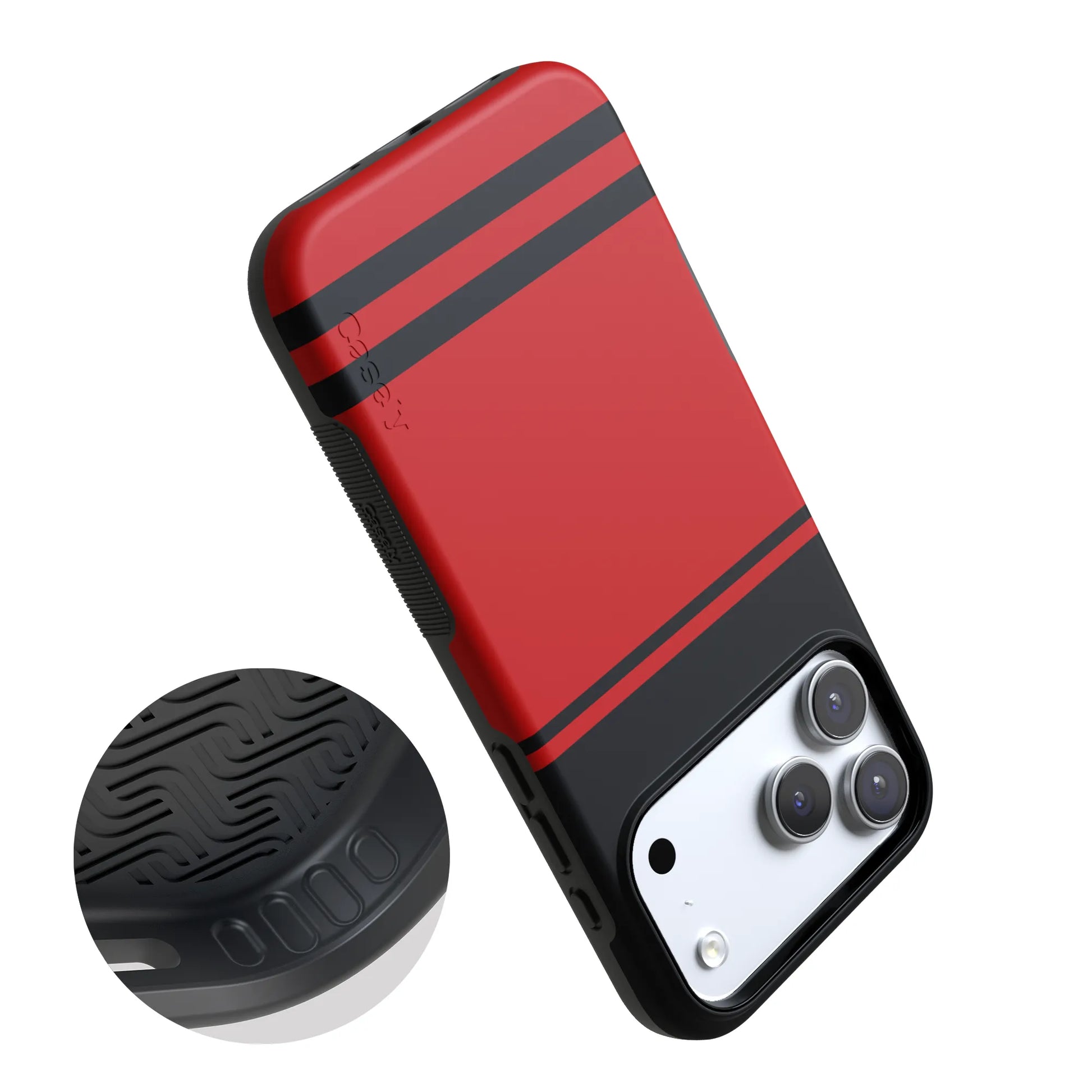 Storm Warning | Black & Red Stripes Case
