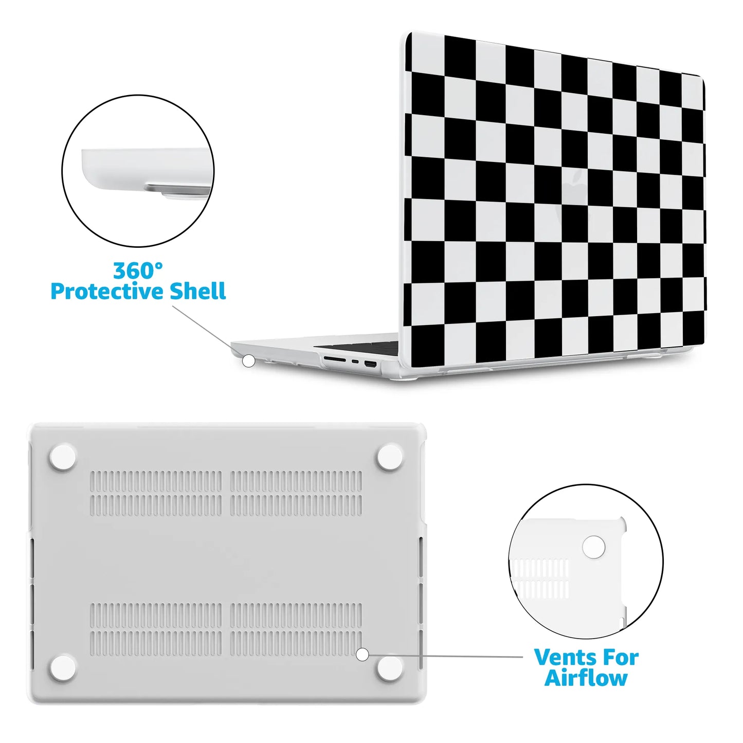Fit Check | Black Checkerboard Laptop Shell