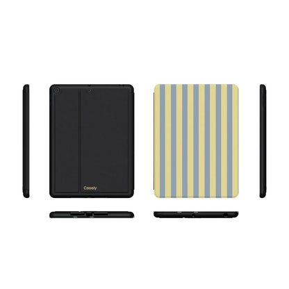 Coastline Stripes | Blue & Yellow iPad Case