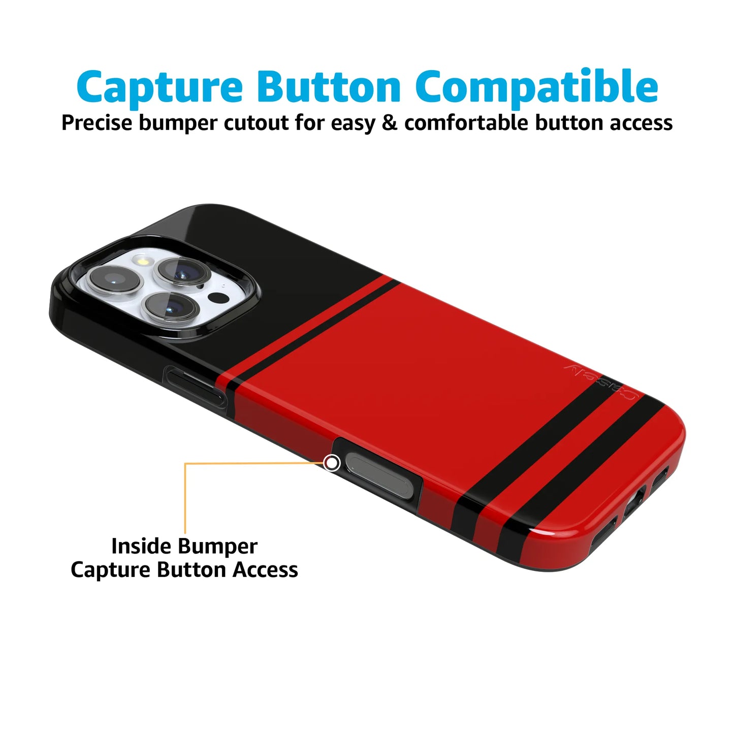 Storm Warning | Black & Red Stripes Case
