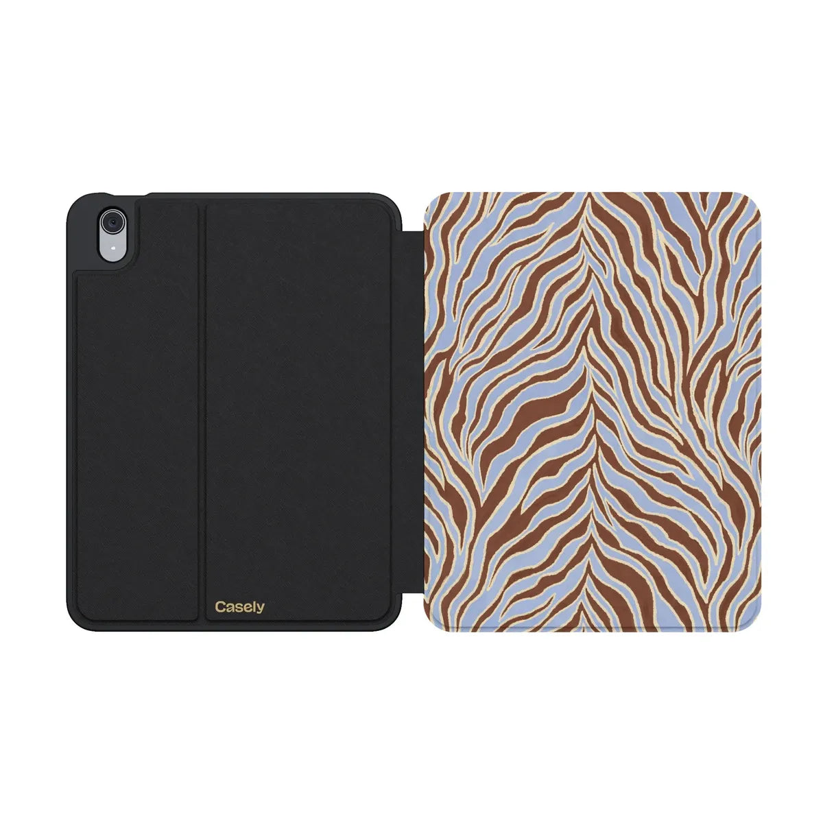 Untamed | Brown & Blue Zebra iPad Case