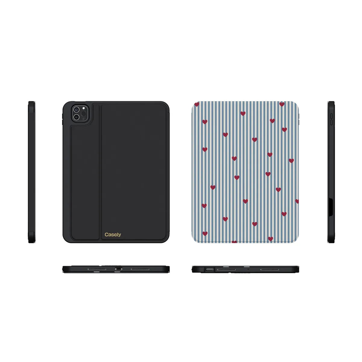 Love Lines | Blue Stripes iPad Case