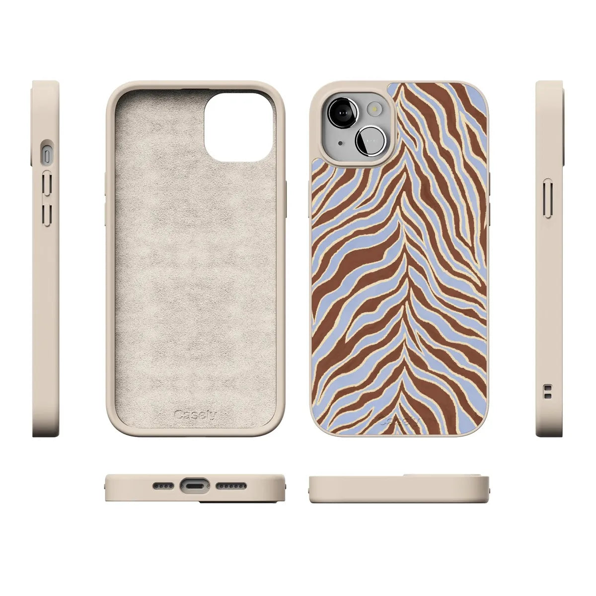 Untamed | Brown & Blue Zebra Case