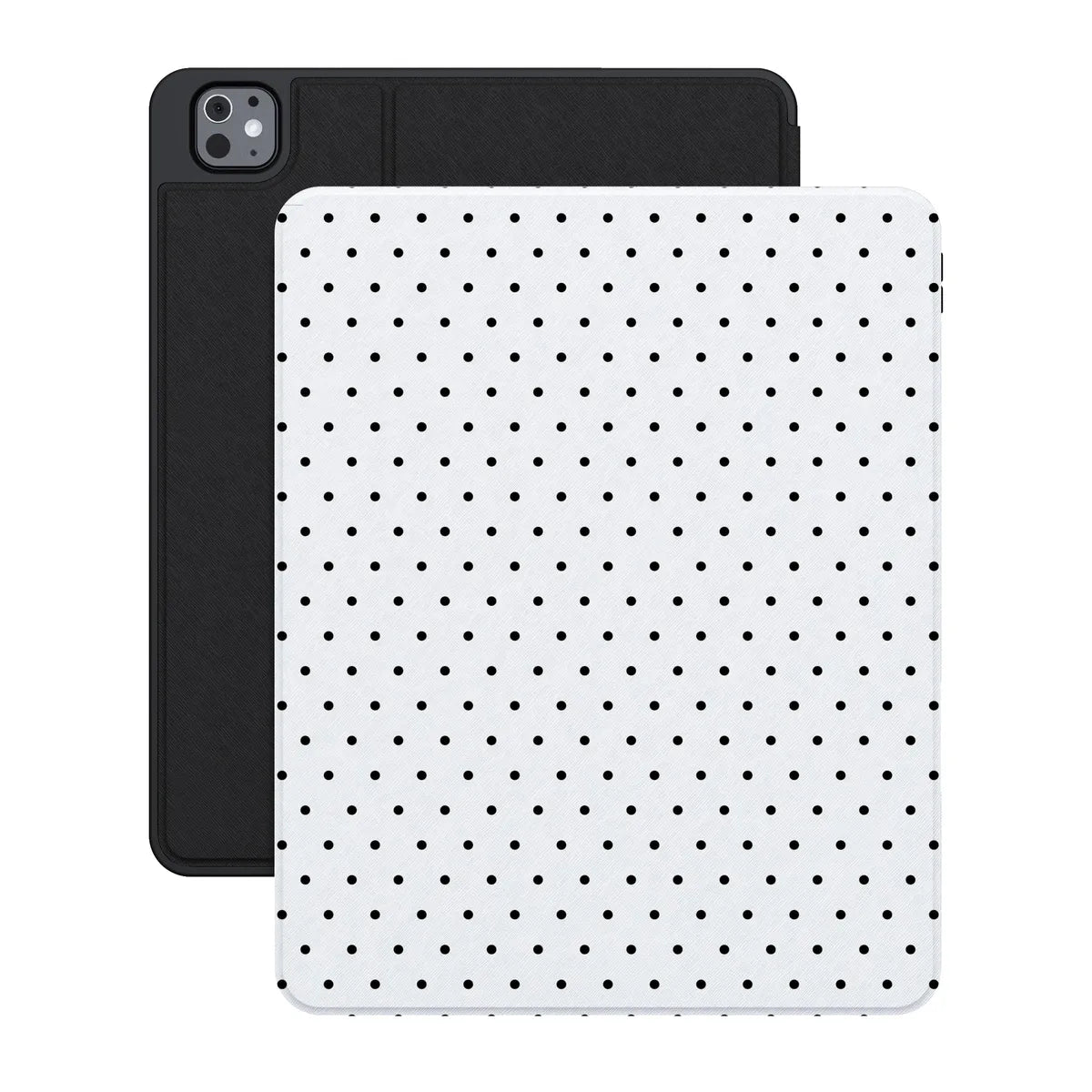 On the Dot | Black Polka Dot iPad Case