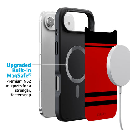 Storm Warning | Black & Red Stripes Case