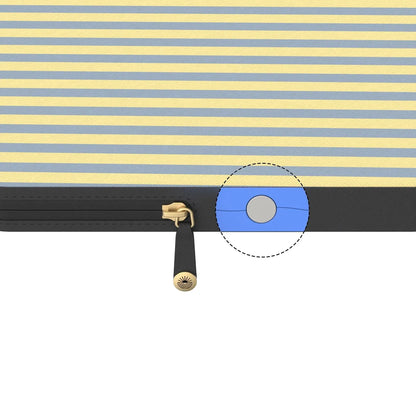 Coastline Stripes | Blue & Yellow Laptop Case