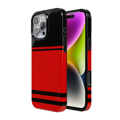 Storm Warning | Black & Red Stripes Case