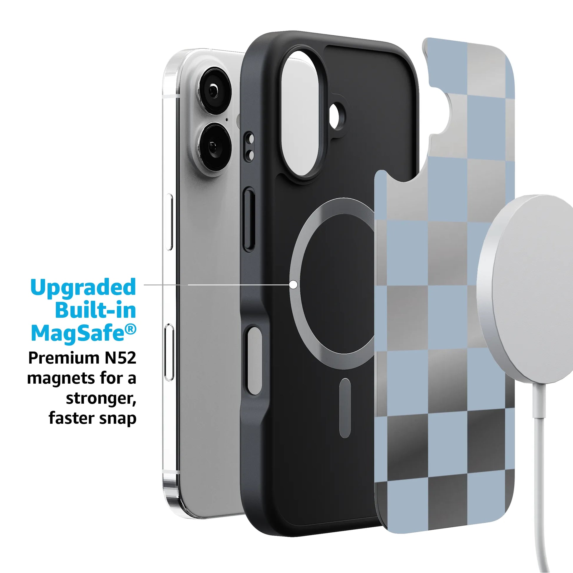 Fit Check | Light Blue Checkerboard Case