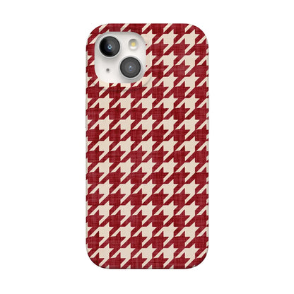 Scarlet Stitch | Red Houndstooth Case