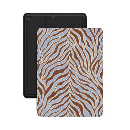 Untamed | Brown & Blue Zebra iPad Case