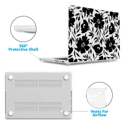 Dark Fantasy | Contrast Floral Laptop Shell