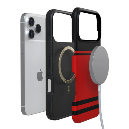 Storm Warning | Black & Red Stripes Case