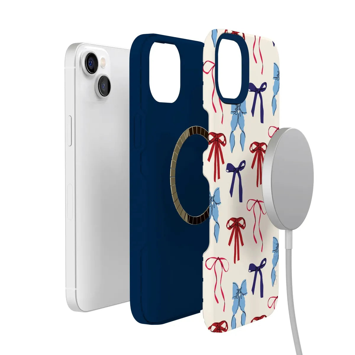 American Girlie | Red White & Blue Bows Case