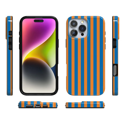 Go New York | Blue & Orange Stripes Case