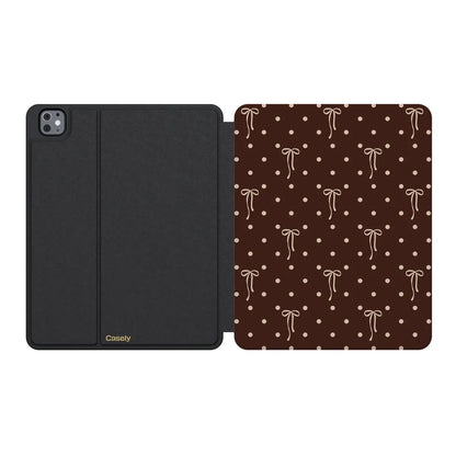 Teddy Bows | Brown Polka Dot iPad Case