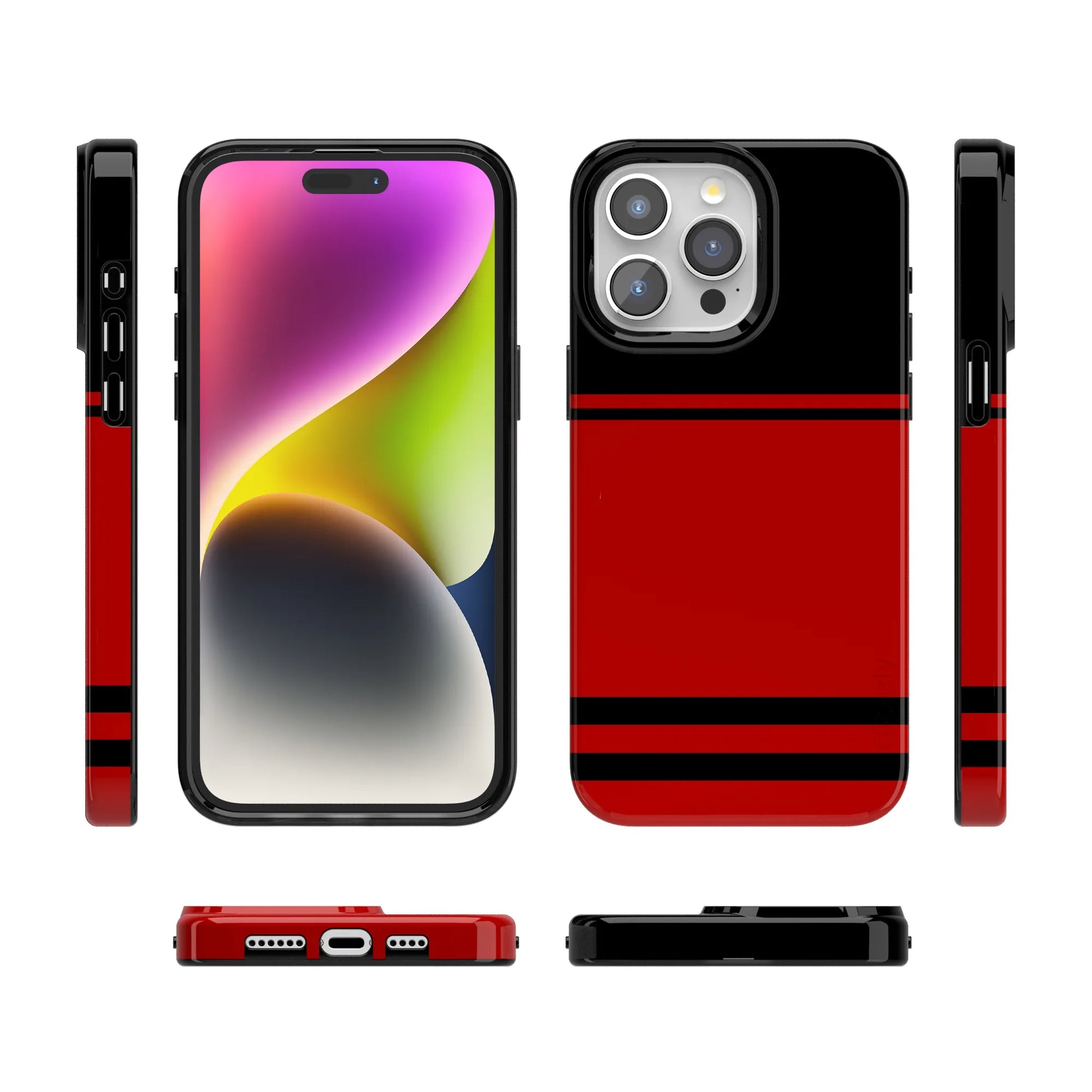 Storm Warning | Black & Red Stripes Case