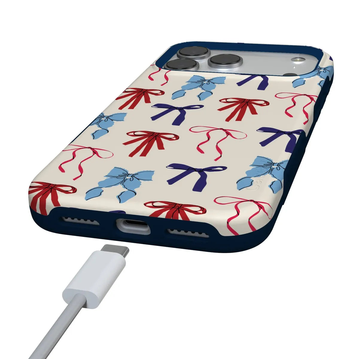 American Girlie | Red White & Blue Bows Case