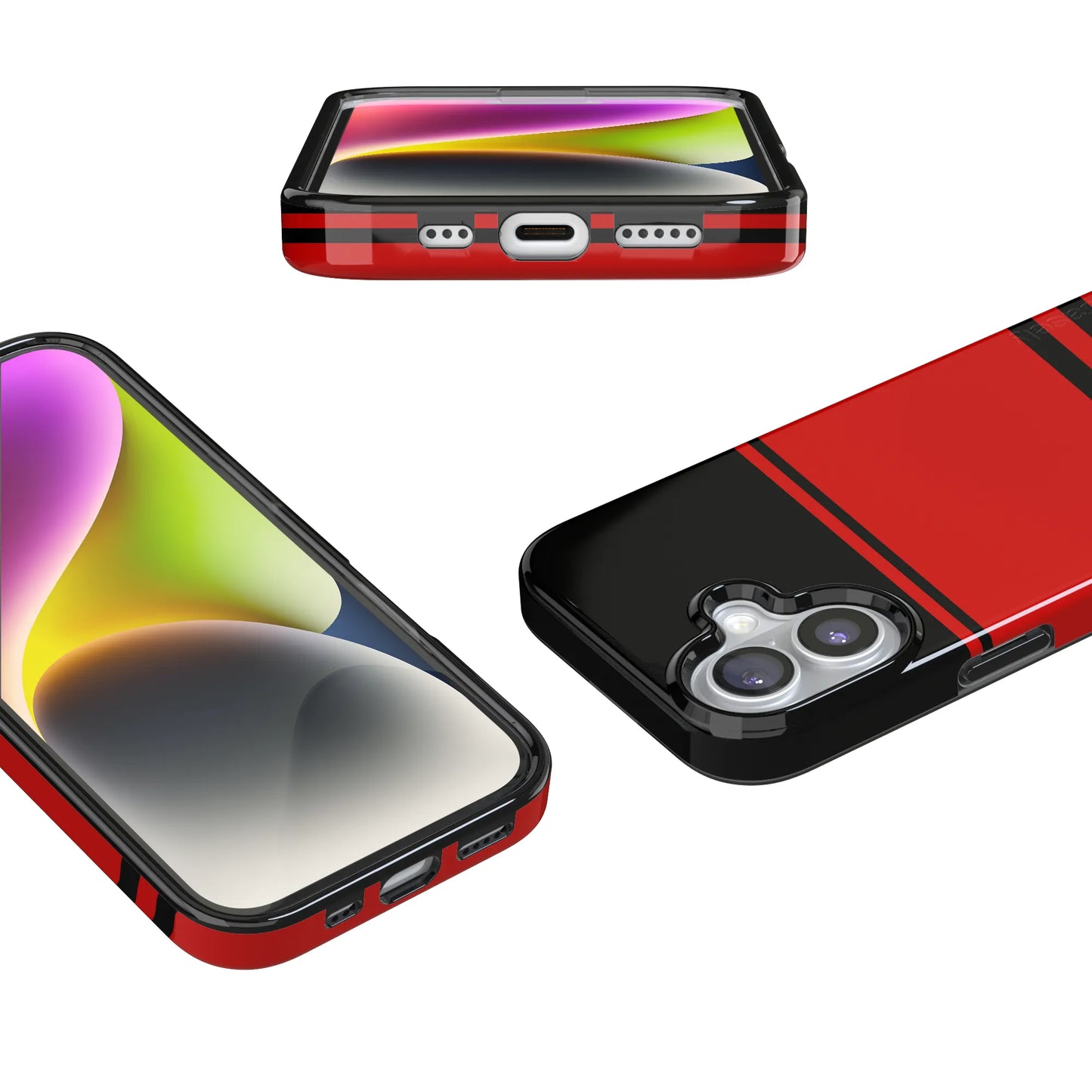 Storm Warning | Black & Red Stripes Case