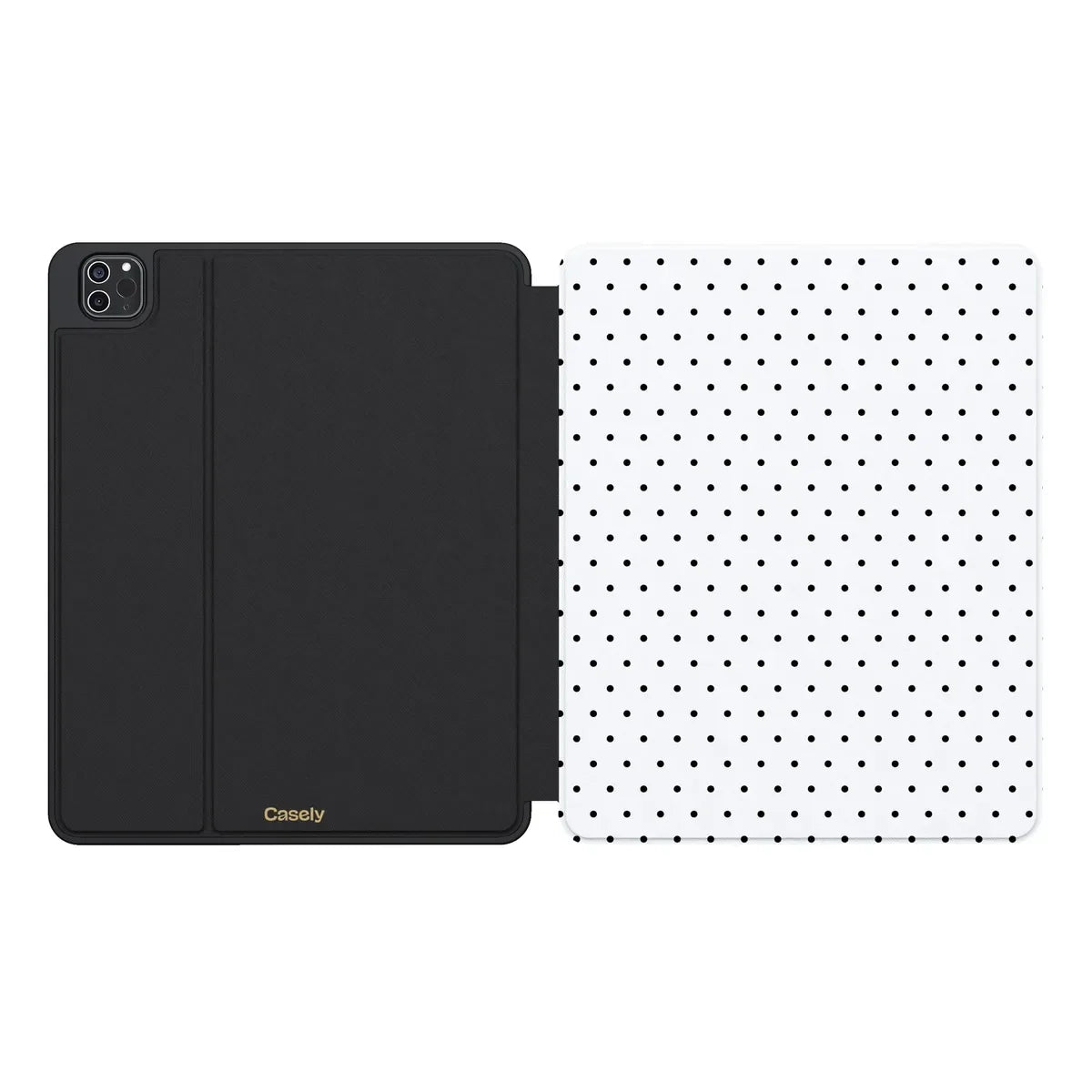 On the Dot | Black Polka Dot iPad Case