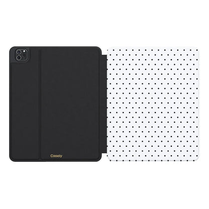 On the Dot | Black Polka Dot iPad Case