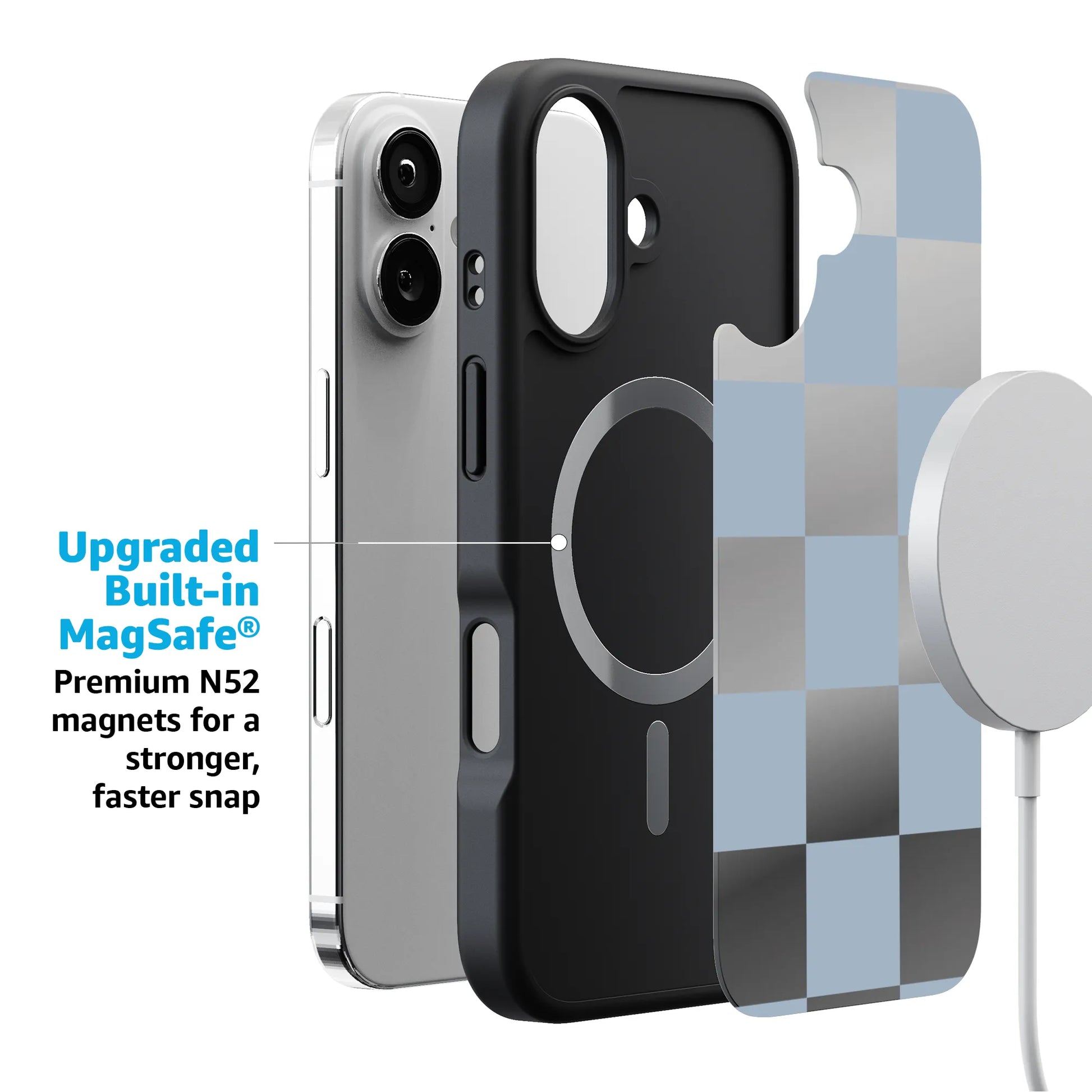 Fit Check | Light Blue Checkerboard Case