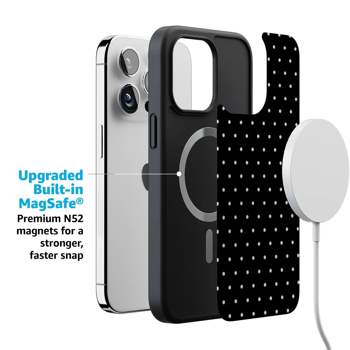 On the Dot | White Polka Dot Case