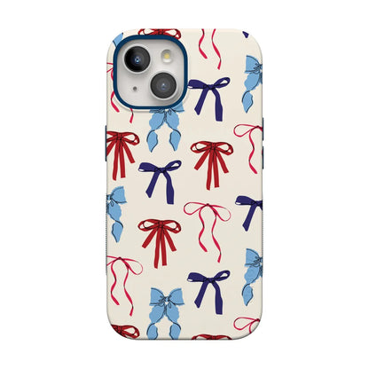 American Girlie | Red White & Blue Bows Case - iPhone 15