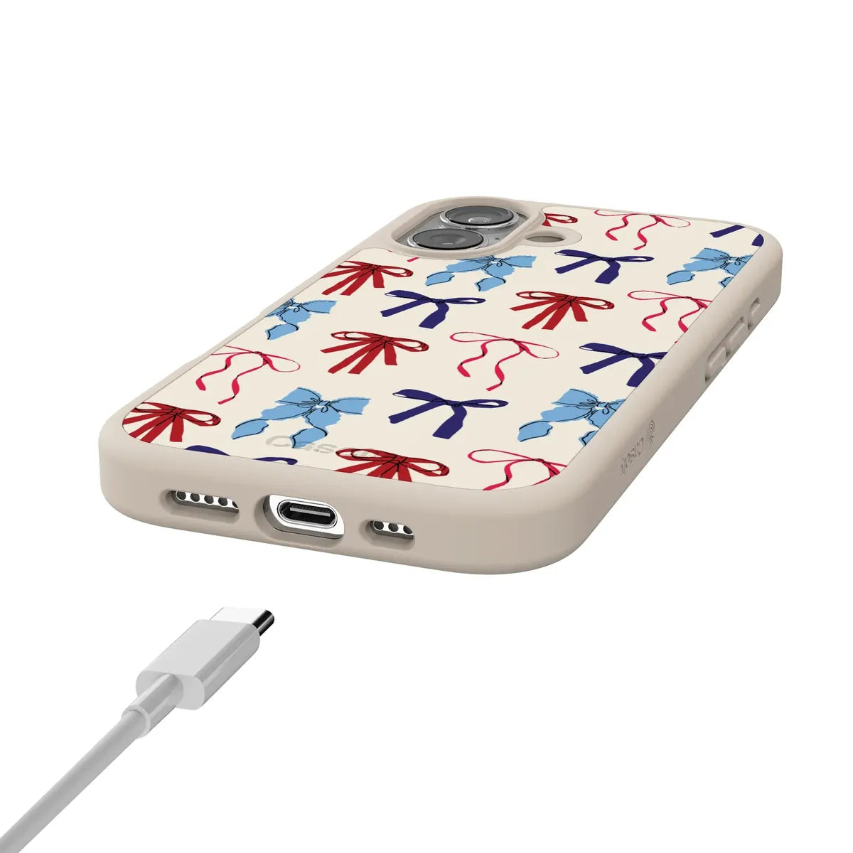 American Girlie | Red White & Blue Bows Case