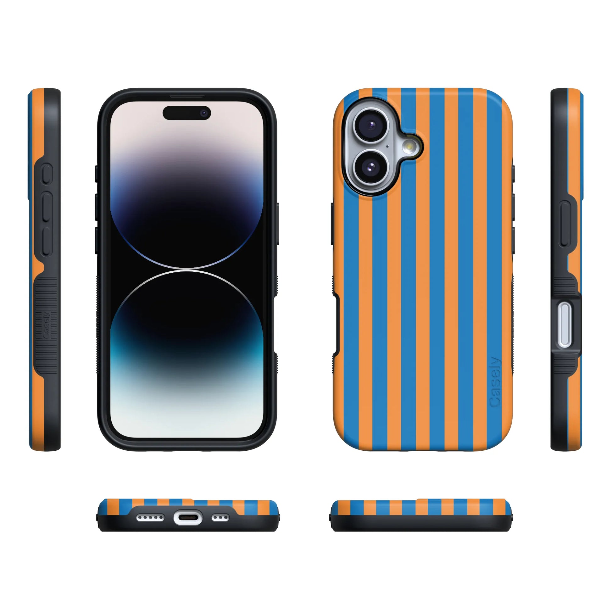 Go New York | Blue & Orange Stripes Case