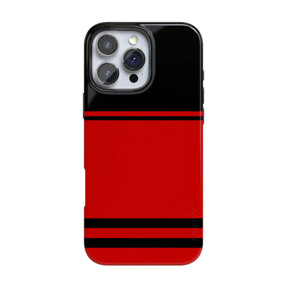 Go Canes | Black & Red Striped Case - iPhone 16 Pro
