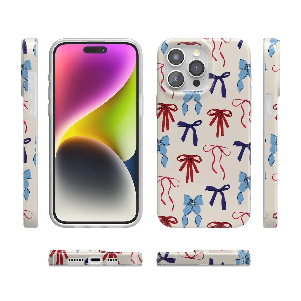 American Girlie | Red White & Blue Bows Case
