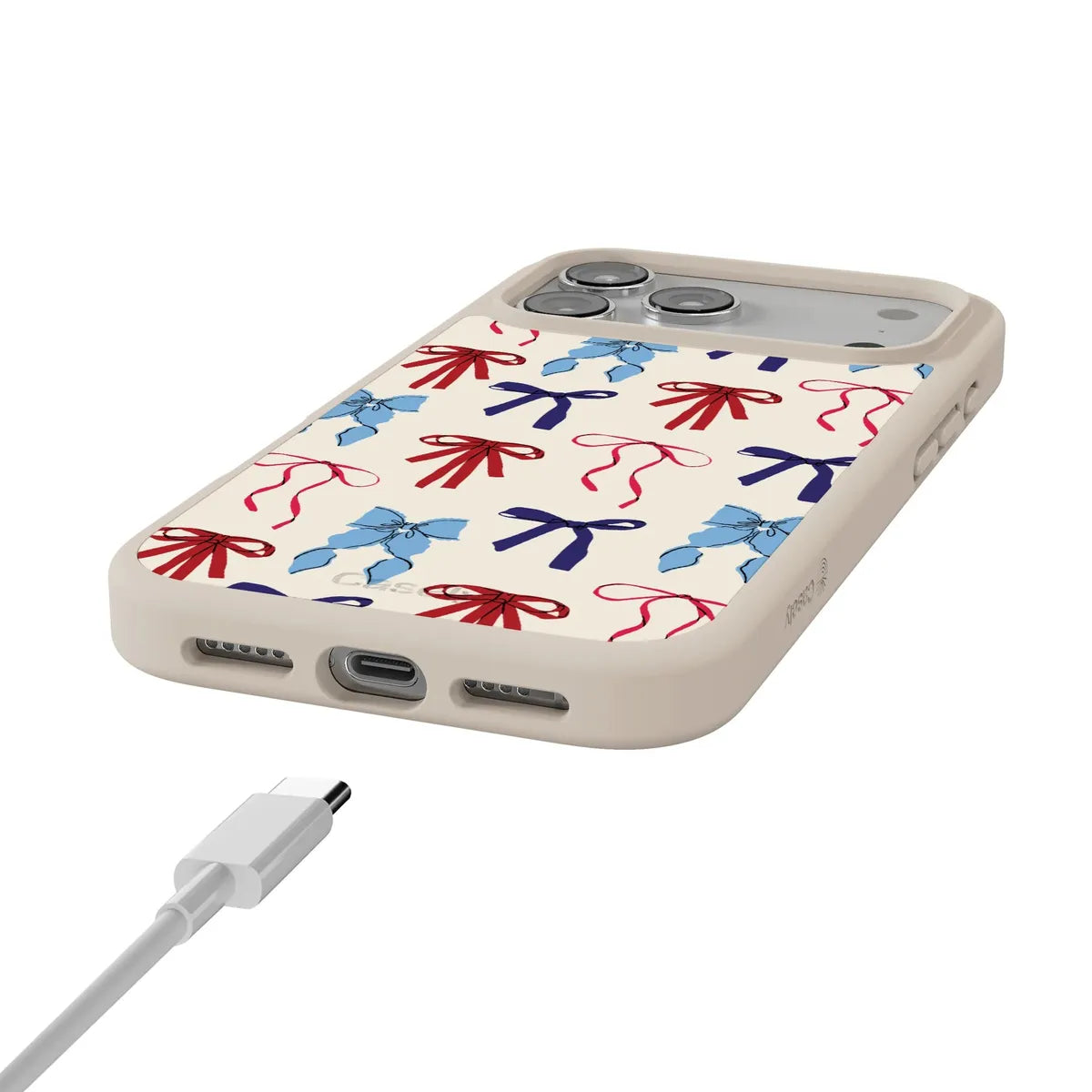American Girlie | Red White & Blue Bows Case