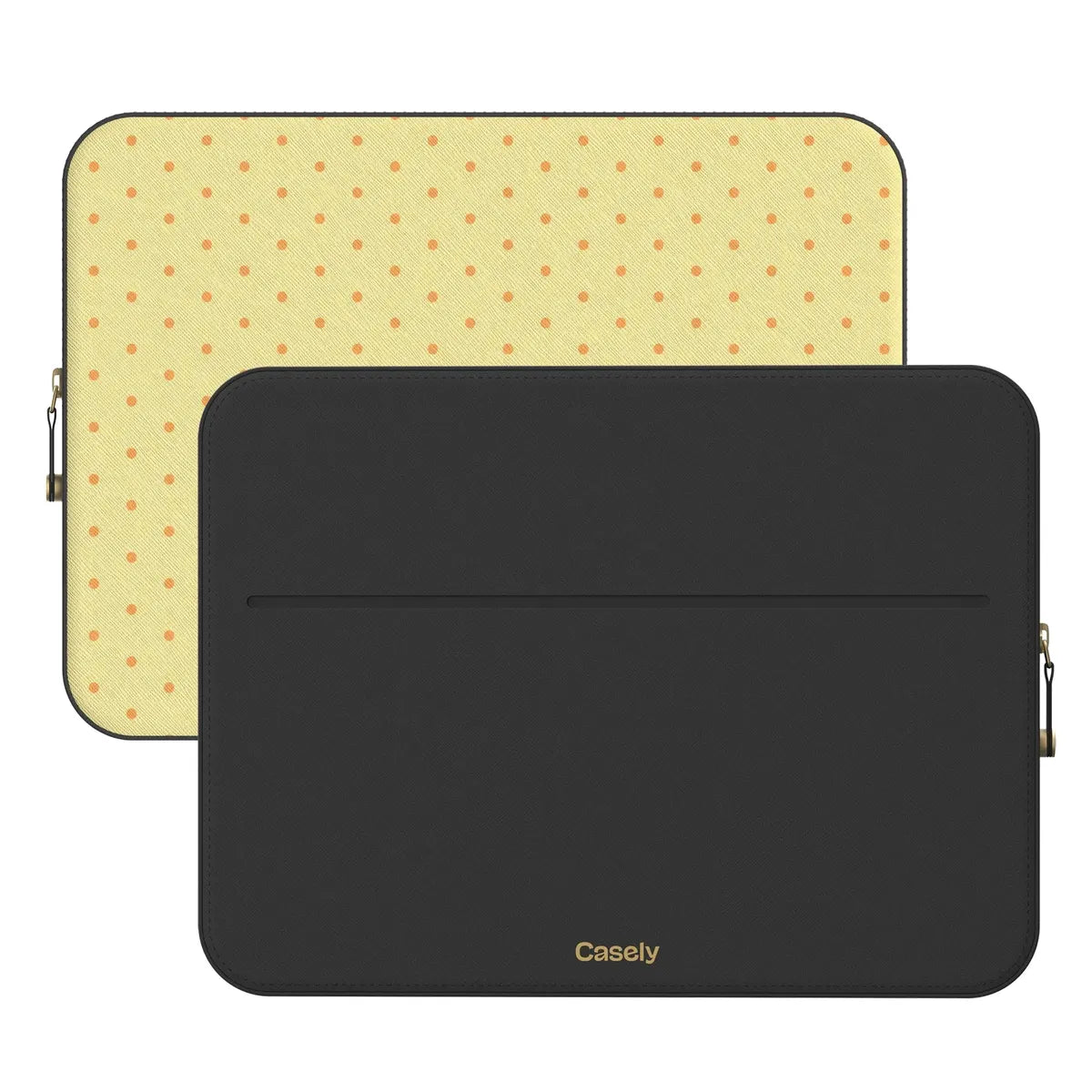 On the Dot | Yellow Polka Dot Laptop Case