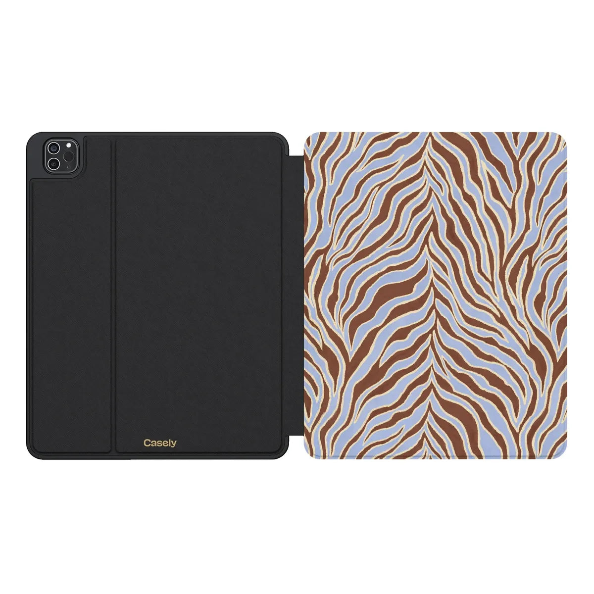 Untamed | Brown & Blue Zebra iPad Case