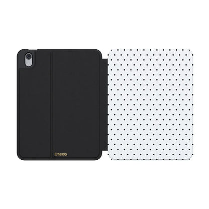 On the Dot | Black Polka Dot iPad Case