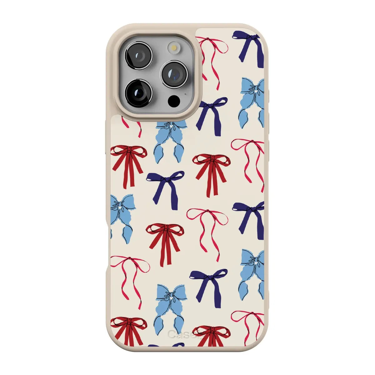 American Girlie | Red White & Blue Bows Case - iPhone 16 Pro
