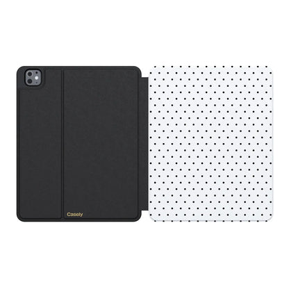 On the Dot | Black Polka Dot iPad Case