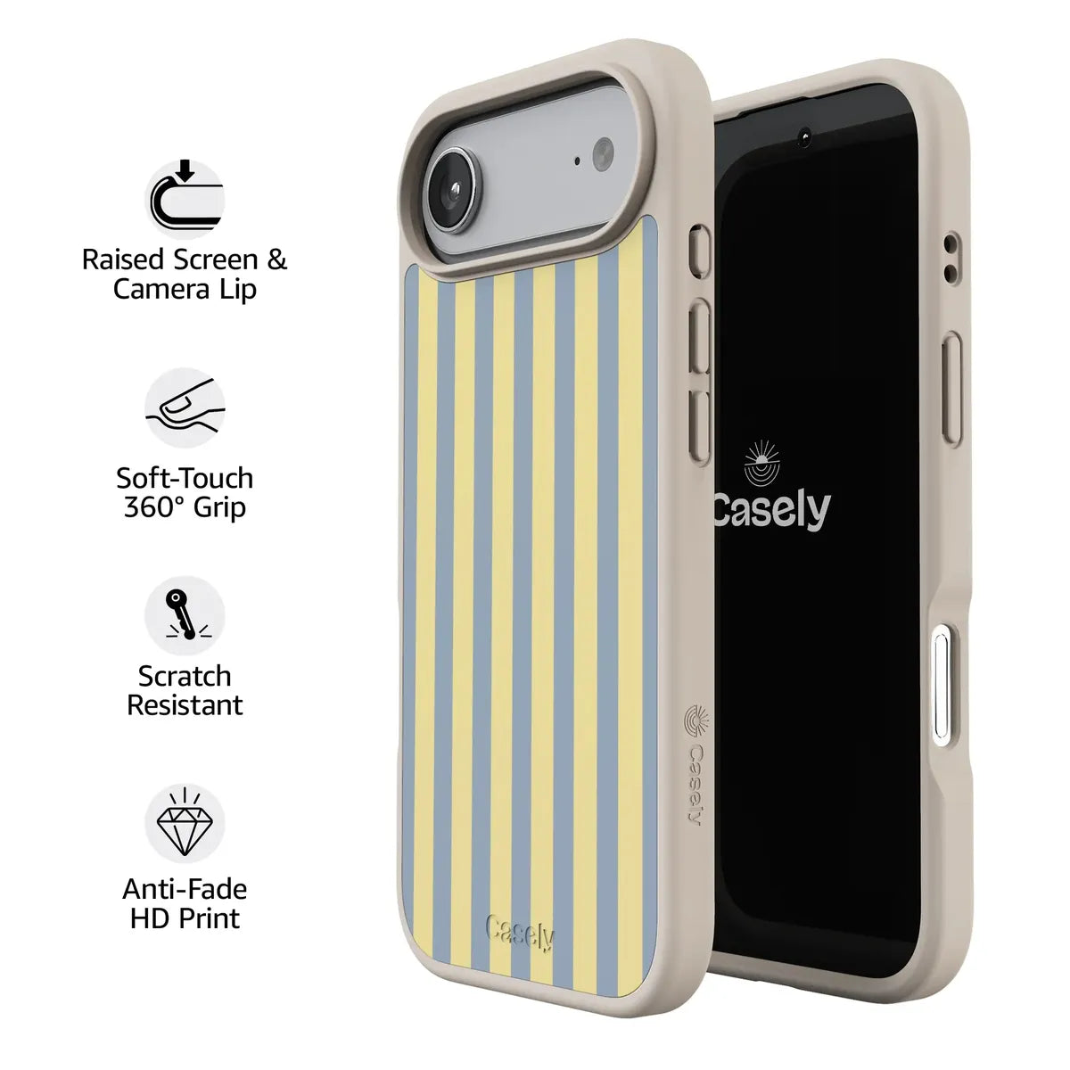 Coastline Stripes | Blue & Yellow Case